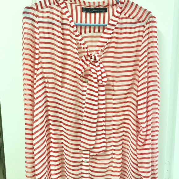 Silk Striped Blouse - Picture 1 of 4